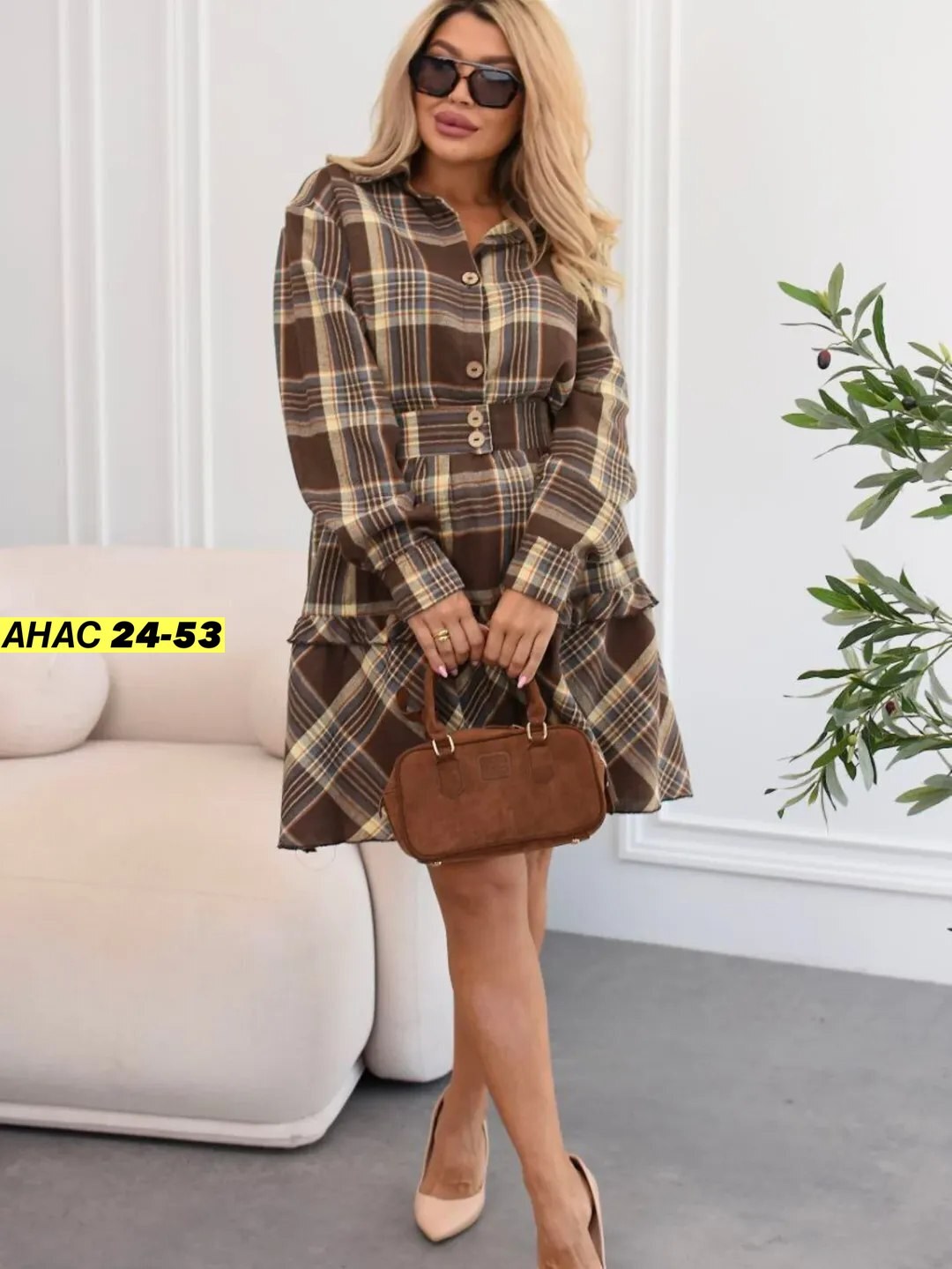 женское платье в клетку,платье-рубашка в клетку,платье в клетку,женское платье рубашка,платье в клетку миди