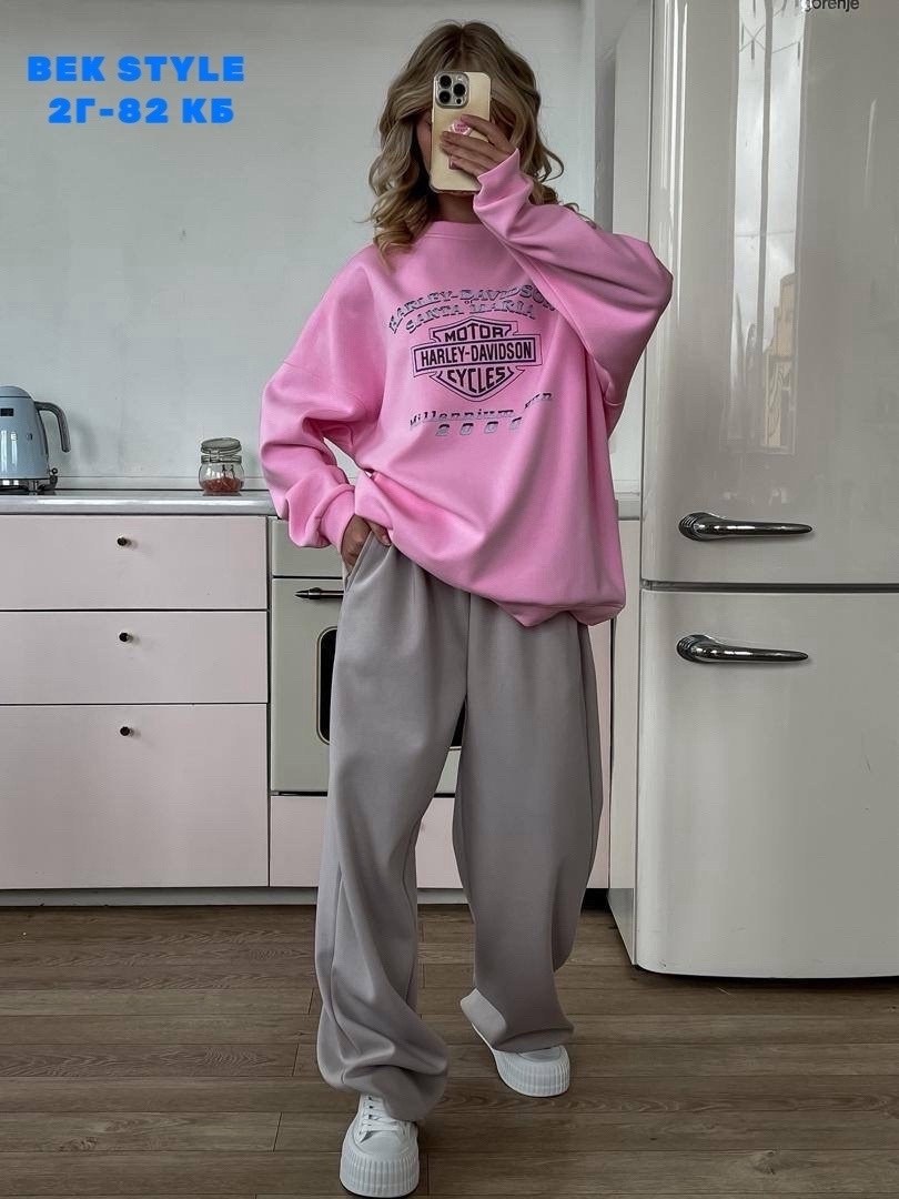 костюм спортивный женский,костюм свитшот,кофта свитшот,женский свитшот,свитшот оверсайз розовый с принтом old money assertive