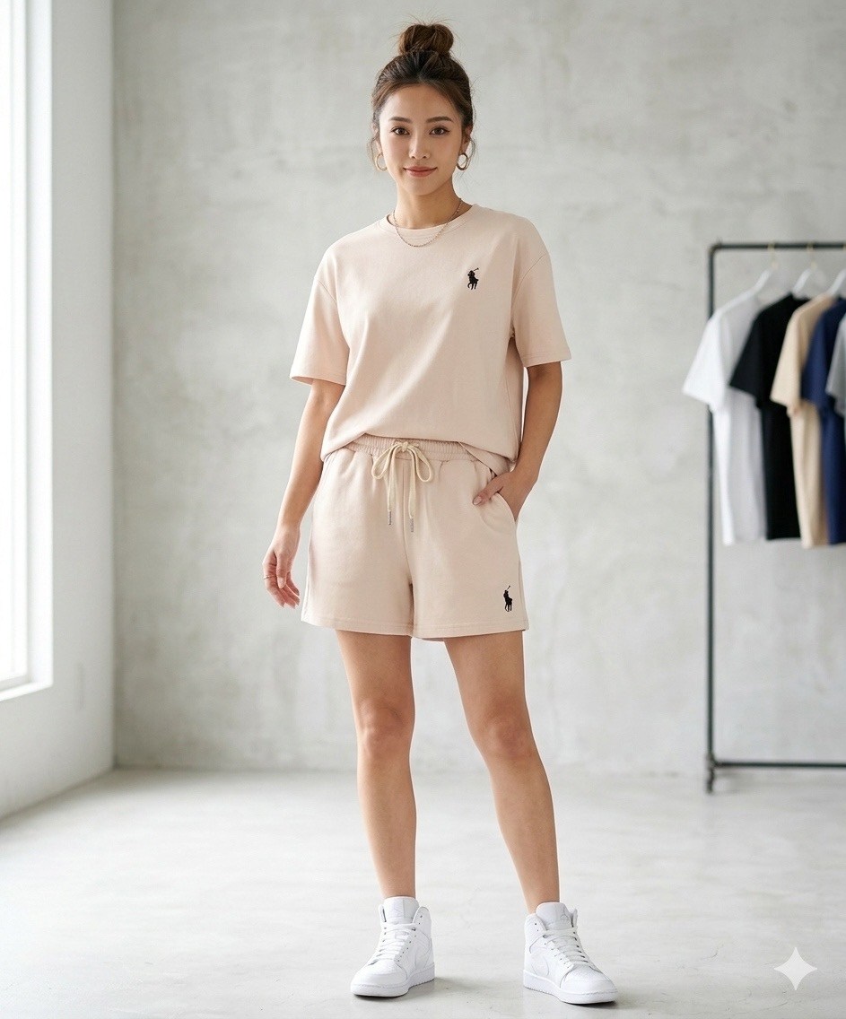 костюм с шортами и футболкой поло летний insomand,костюм с шортам,женский костюм с шортами,костюм женский,костюм с шортами и футболкой поло летний insomand цвет шоколадно-коричневый