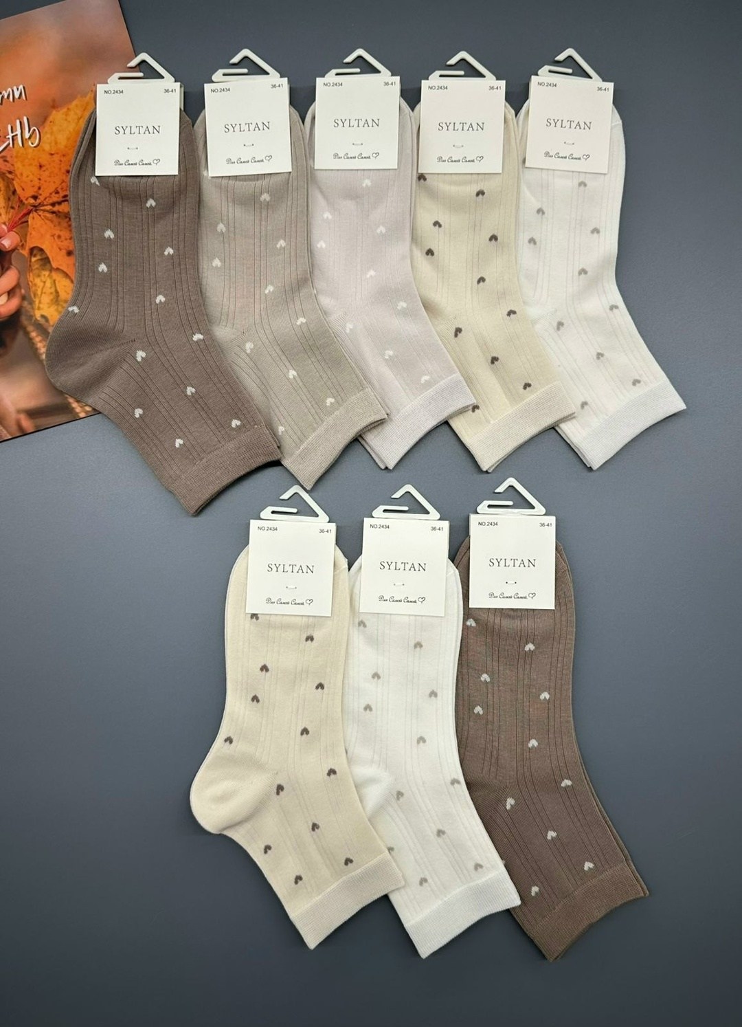 носки средние спортивные в горошек набор 5 пар syltan,женские носки,носки комплект,носки женские набор,носки женские 10 пар