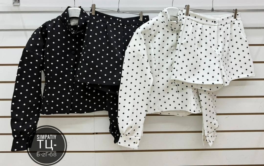 комбинезон в горошек,женский костюм,костюм с юбкой,,костюм с шортам