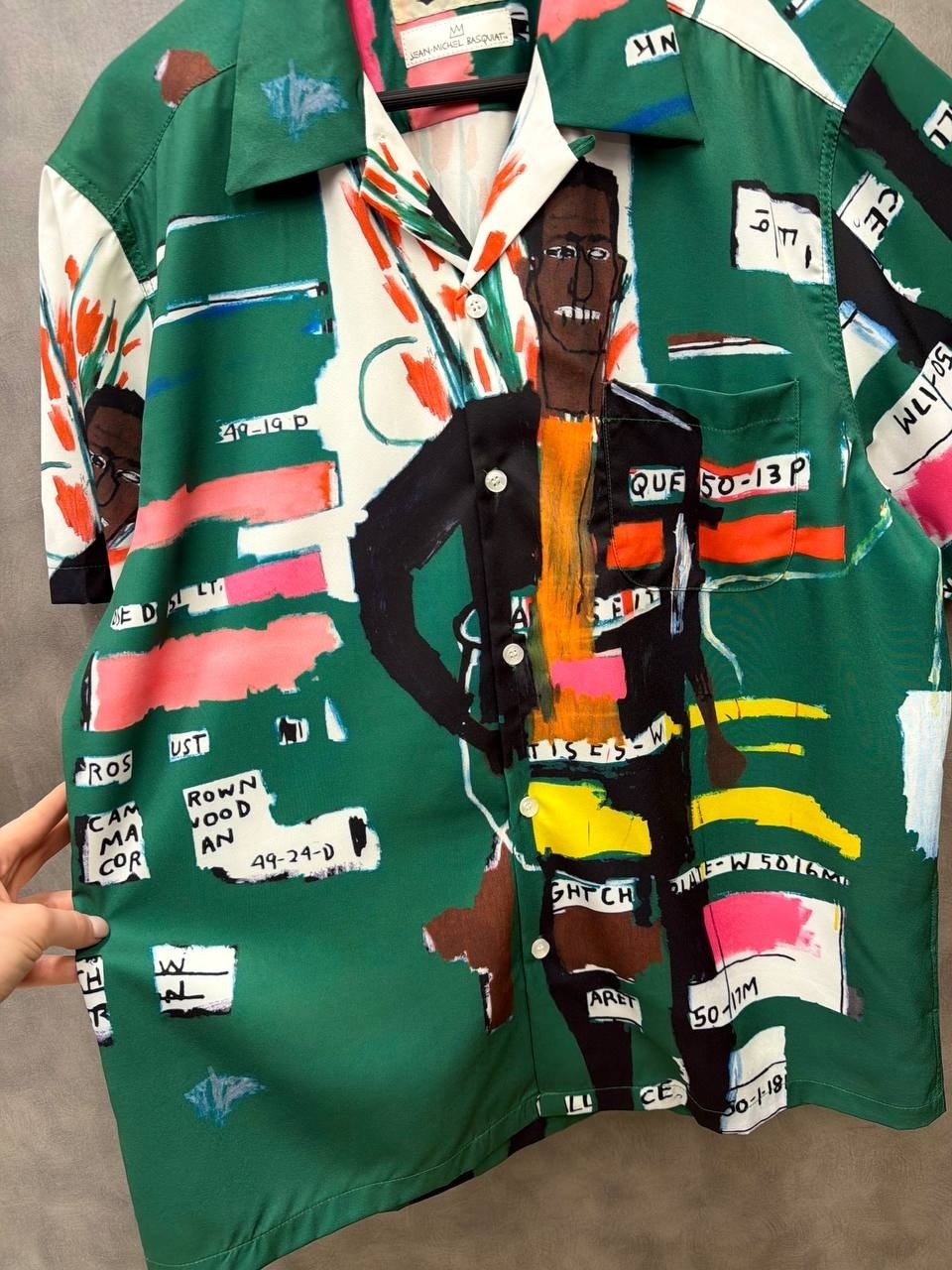 рубашка с принтом,jean-michel basquiat s/s hawaiian shirt,рубашка с принтом мужская,рубашки wacko maria,wacko maria jean-michel basquiat type 4 hawaiian shirt