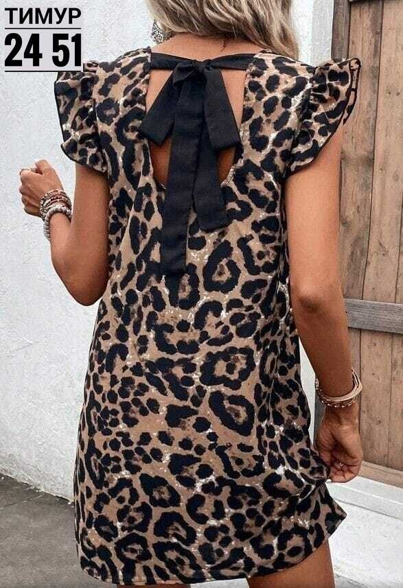 платье с леопардовым принтом,мини-платье с леопардовым принтом коричневый,платье женской, платье,платье женское леопардовое