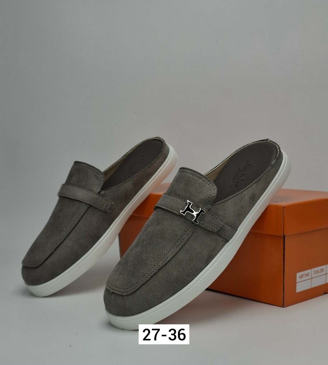 ,замшевые мюли,замшевые мюли loro piana open walk серые,мюли loro piana,лоферы loro piana