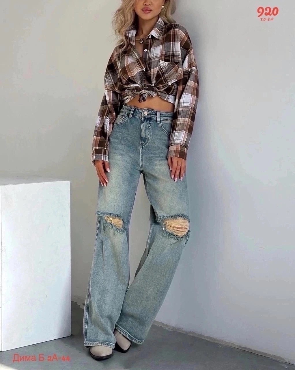 женские джинсы,джинсы багги,джинсы клёш,джинсы трубы с модными рваными коленями и высокой, женские джинсы