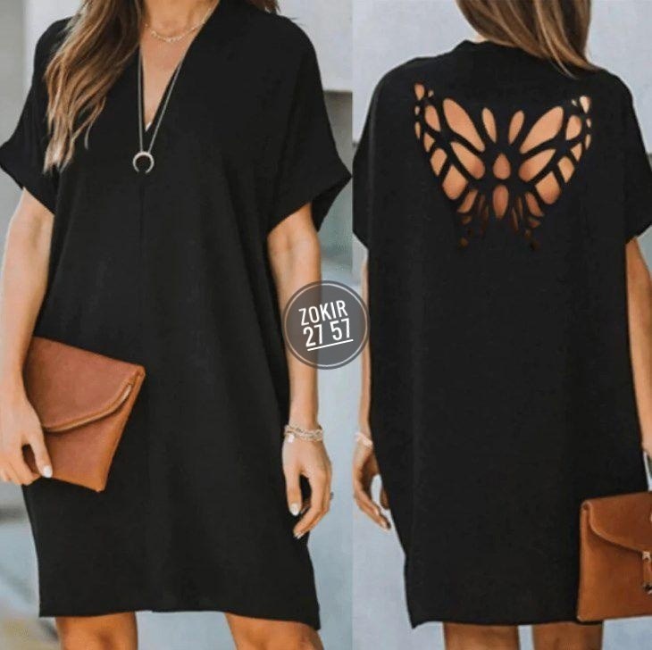 свободное платье,платье стильное,платье женское,платье туника,платье черное свободное