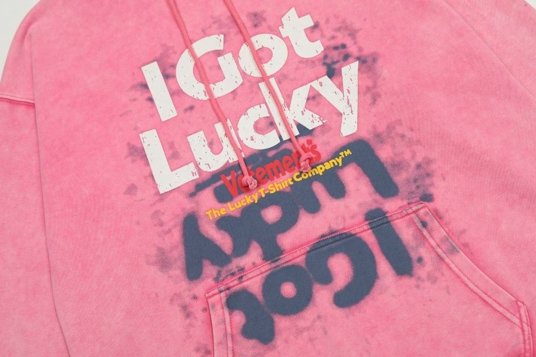 розовая толстовка,толстовки худи,модная толстовка,толстовка,худи vetements i got lucky