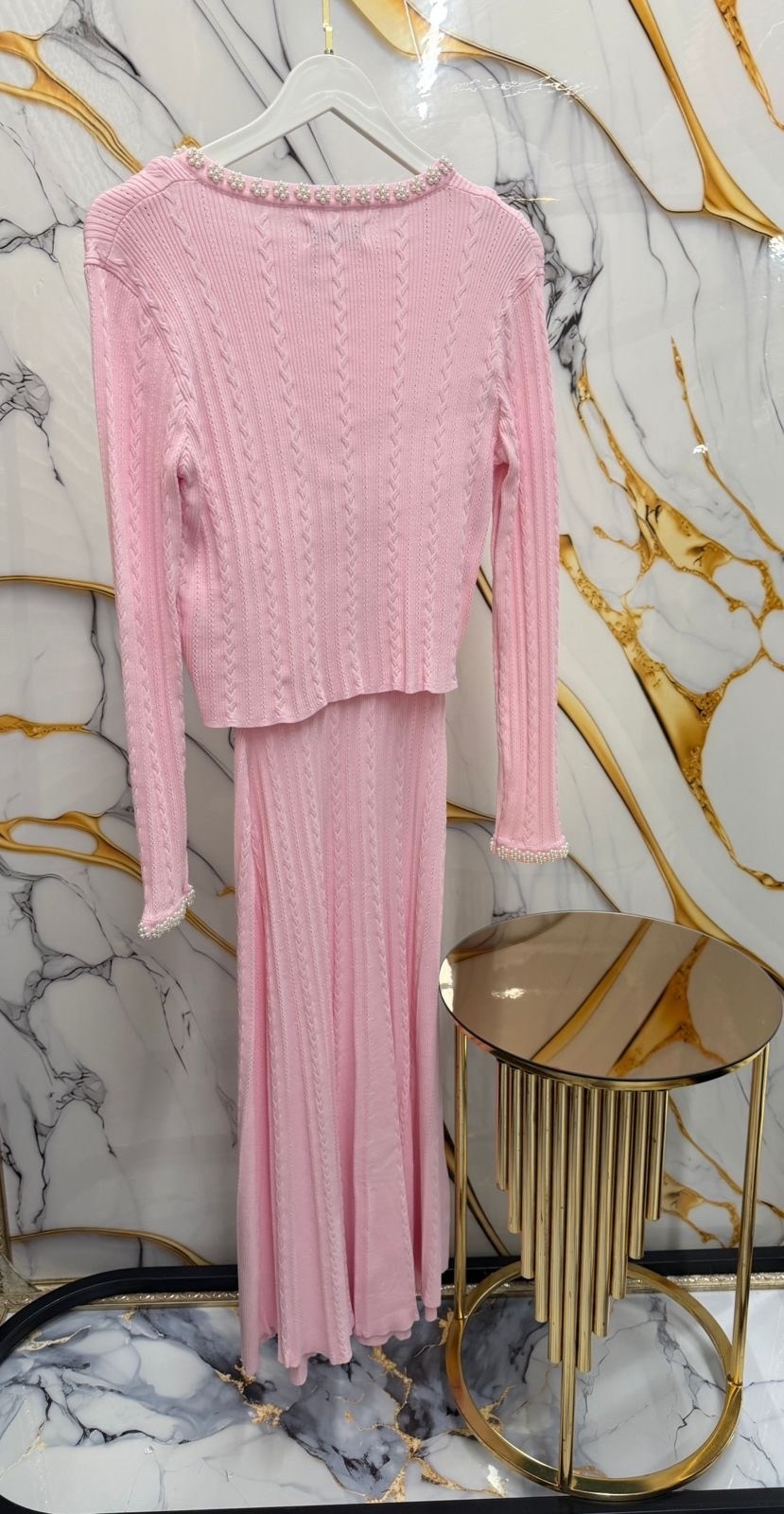 костюм трикотажный с юбкой макси emberens 306870854,костюм с юбкой,вязаные костюмы,комплект костюм,платья