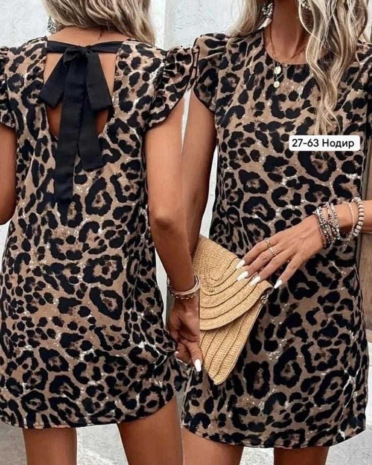 платье женской,платье с леопардовым принтом,платье женское леопардовое,платье летнее,платье женское леопард