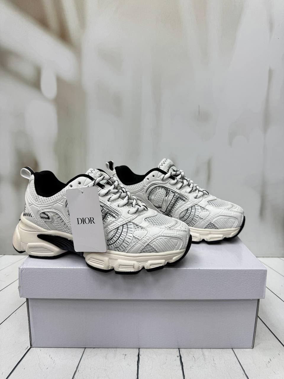 женские кроссовки dior chrono premium white grey,кроссовки christian dior,кроссовки dior,диор кроссовки,женские кроссовки