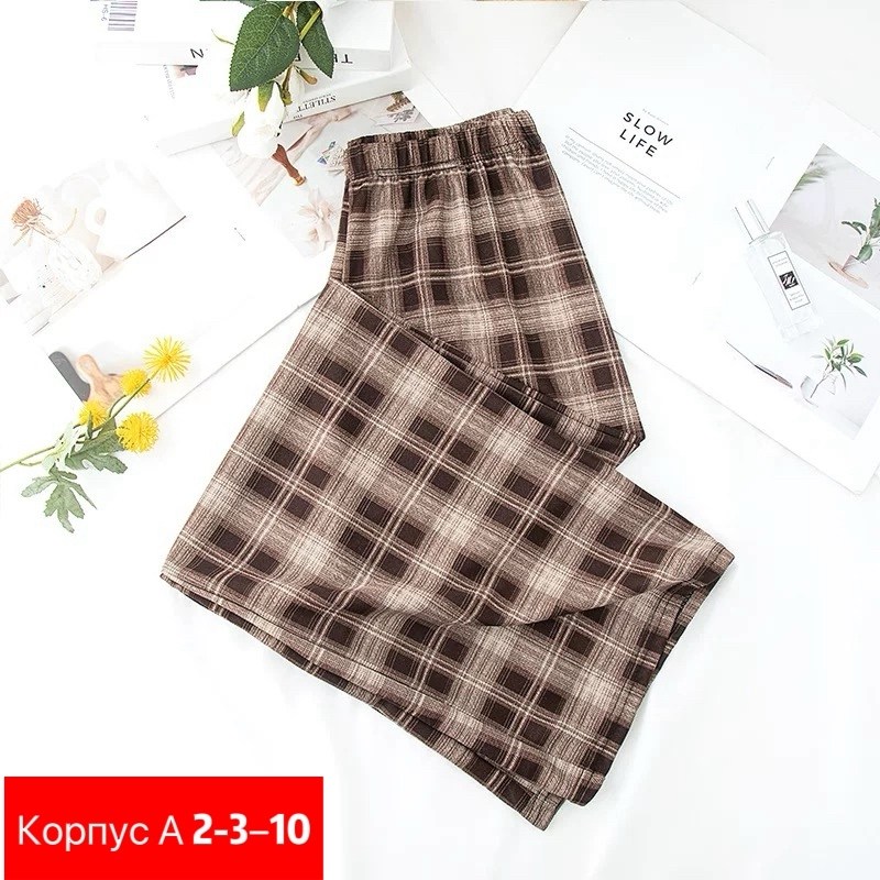 брюки в клетку женские,клетчатые брюки,штаны в клетку,брюки в клетку,широкие брюки в клетку