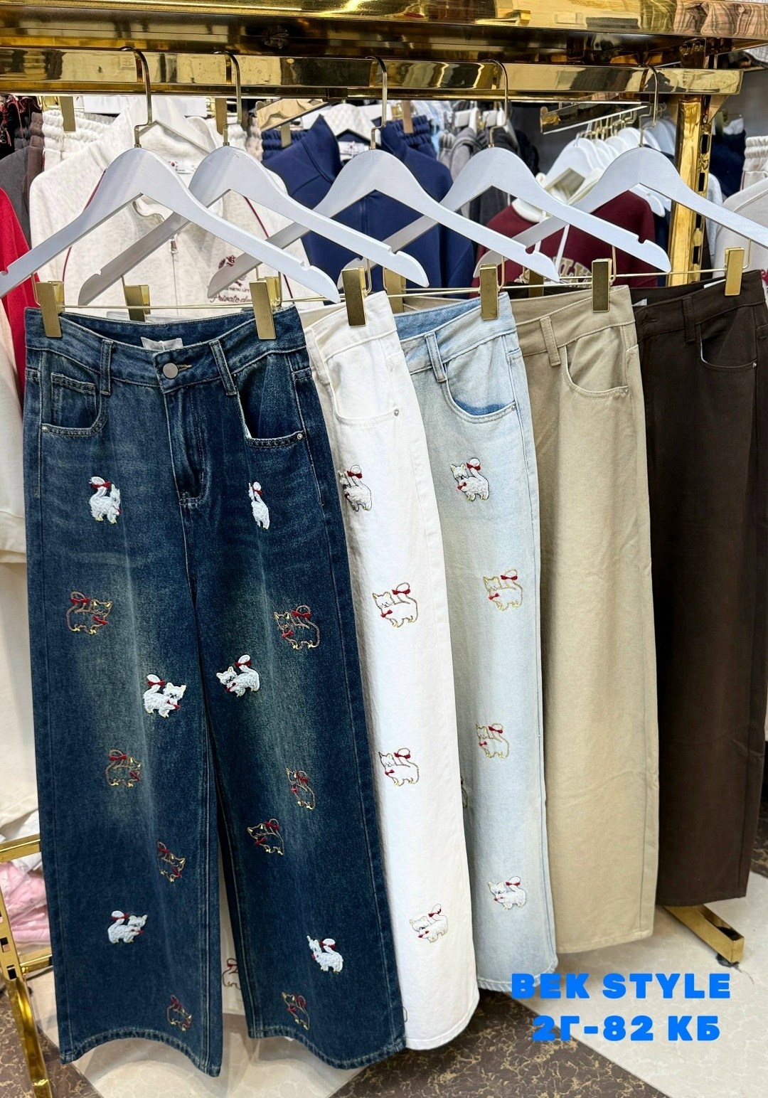 джинсы женские с вышивкой,женский джинсы,джинсы с вышивкой,джинсы,mexzt y2k джинсы с мультяшной вышивкой