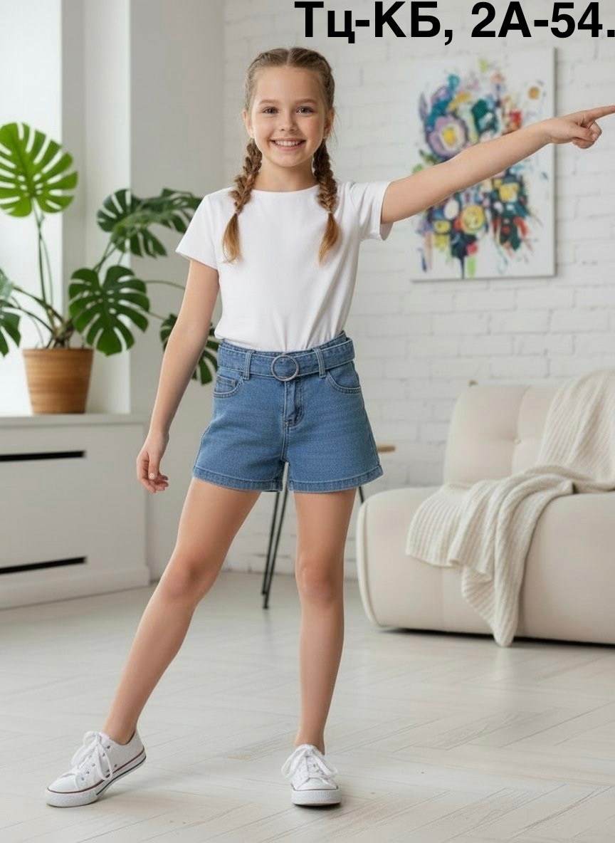 галстук-бант школьный "джейн" zosena accessories,шорты джинсовые для девочки,шорты для девочек,одежда для девочек,блузка детская