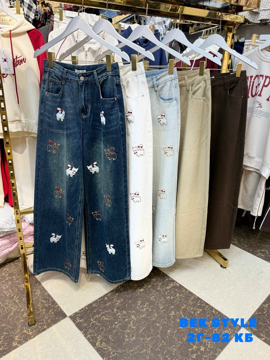 джинсы женские с вышивкой,женский джинсы,джинсы с вышивкой,джинсы,mexzt y2k джинсы с мультяшной вышивкой