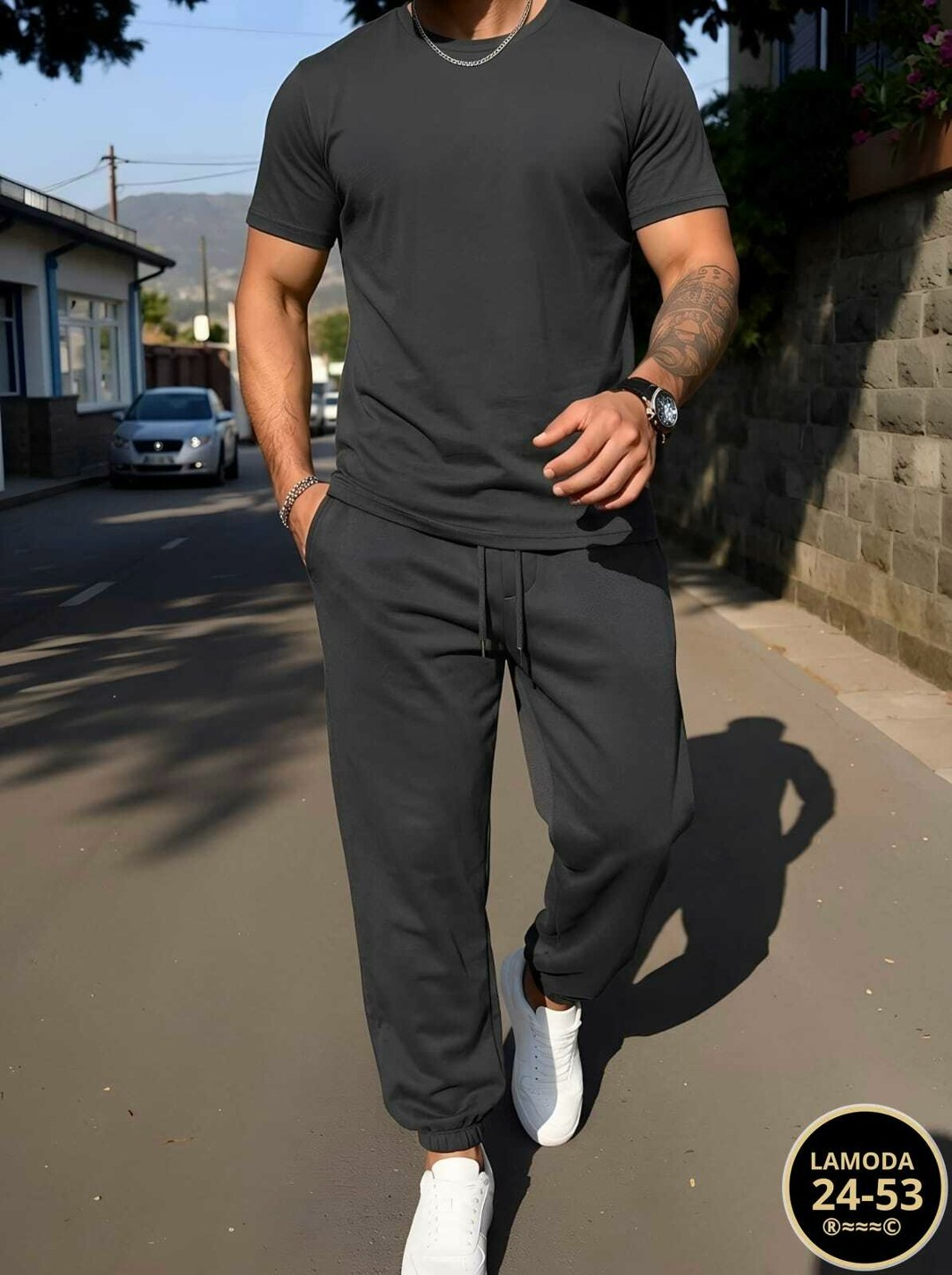 спортивный костюм с брюками и футболкой mad man,мужской спортивный костюм,мужская мода,спортивный костюм,спортивный костюм для мужчин двухнитка