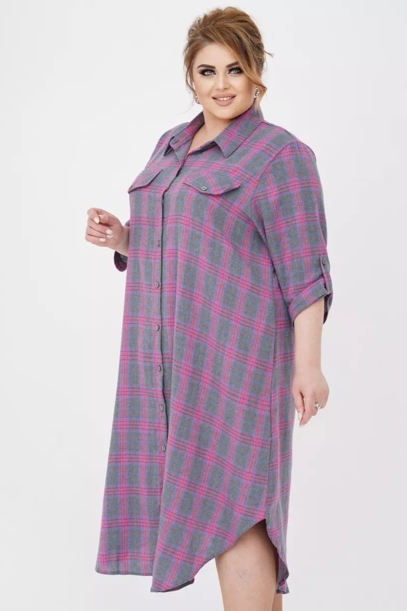 платье для полных,платье рубашечного кроя,платья в клетку,платье рубашка в клетку,платье рубашка для полных женщин