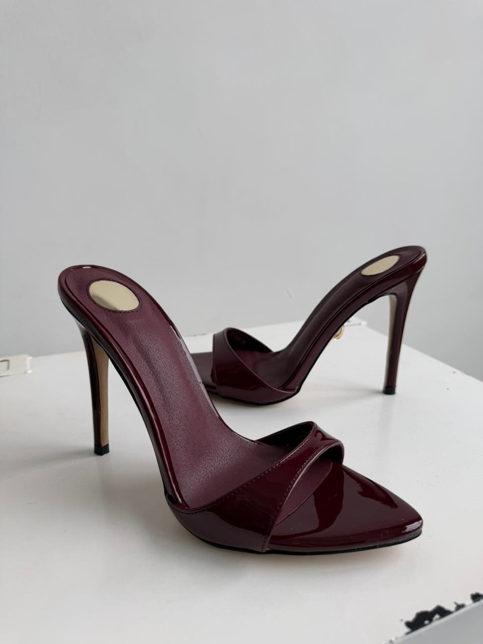 лакированные мюли lidia 105 paris texas красный,женские мюли,женская ,мюли на каблуке,туфли лодочка