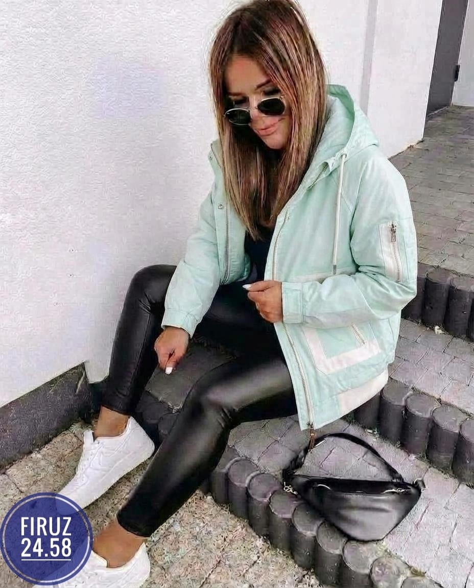 куртка женская,куртка женская весенняя с капюшоном короткая парка мята jozzy,куртка женская весенняя,куртка женская демисезонная,куртка демисезонная