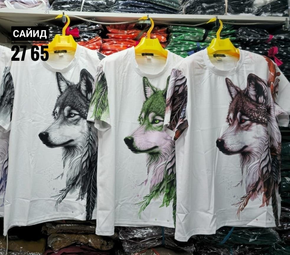 футболки мужские,мужская футболка с принтом волка,футболка с волками,мужская футболка с графическим принтом "волки",футболка с рисунком волка