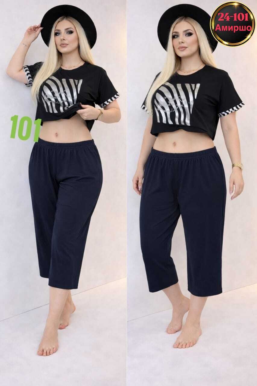 костюм пижама с бриджами хлопок большие размеры,пижама с бриджами,пижама женская,пижама с бриджами трикотажная,женская пижама с бриджами