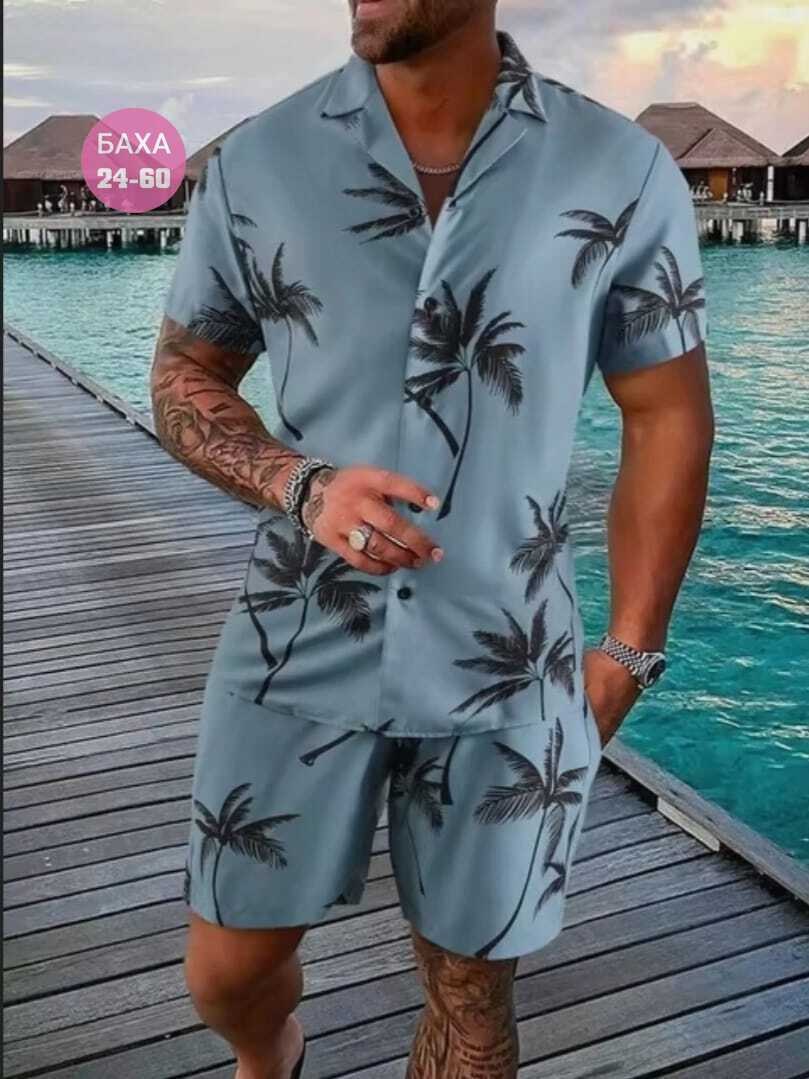 костюм летний мужской,костюм поло,одежда мужская,пляжный костюм,костюм мужской с