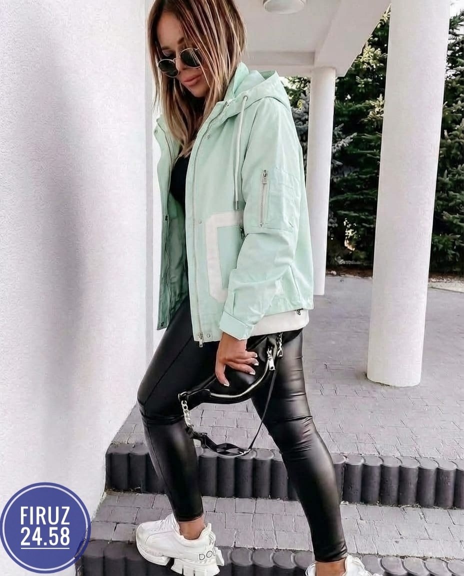 куртка женская,куртка женская весенняя с капюшоном короткая парка мята jozzy,куртка женская весенняя,куртка женская демисезонная,куртка демисезонная