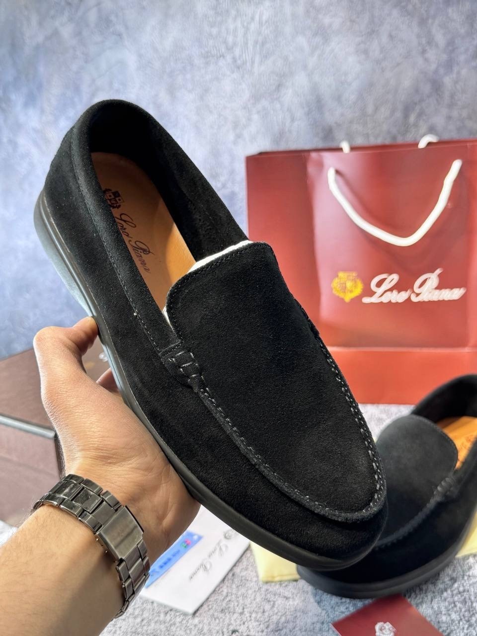 мужские замшевые лоферы loro piana summer walk grey,лоферы мужские loro piana,лоферы loro piana,замшевые лоферы loro piana,лоферы из натуральной замши loro piana