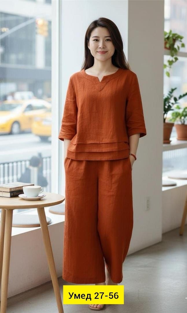 одежда для женщин,женский костюм,костюм льняной,повседневный костюм,брюки льняные