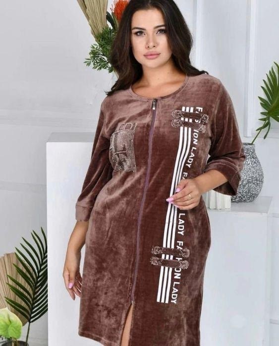 женский велюровый халат,халат женский,велюровый халат,халат из велюра,халат на молнии