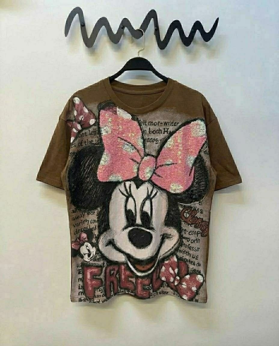 футболка оверсайз с принтом мики маус fashion lux,футболка оверсайз со стразам,женская футболка,футболка женская оверсайз,футболки оверсайз с принтами