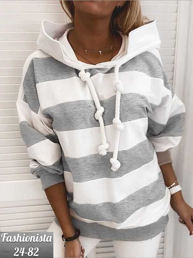 толстовка с капюшоном женская,женская толстовка,толстовка повседневная,женская свободная толстовка,толстовка в полоску