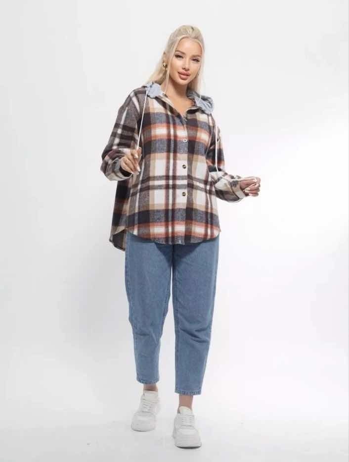 рубашка в клетку с капюшоном теплая оверсайз,рубашка в клетку с капюшоном теплая,рубашка с капюшоном,рубашка с капюшоном в клетку оверсайз,рубашка женская в клетку с капюшоном оверсайз