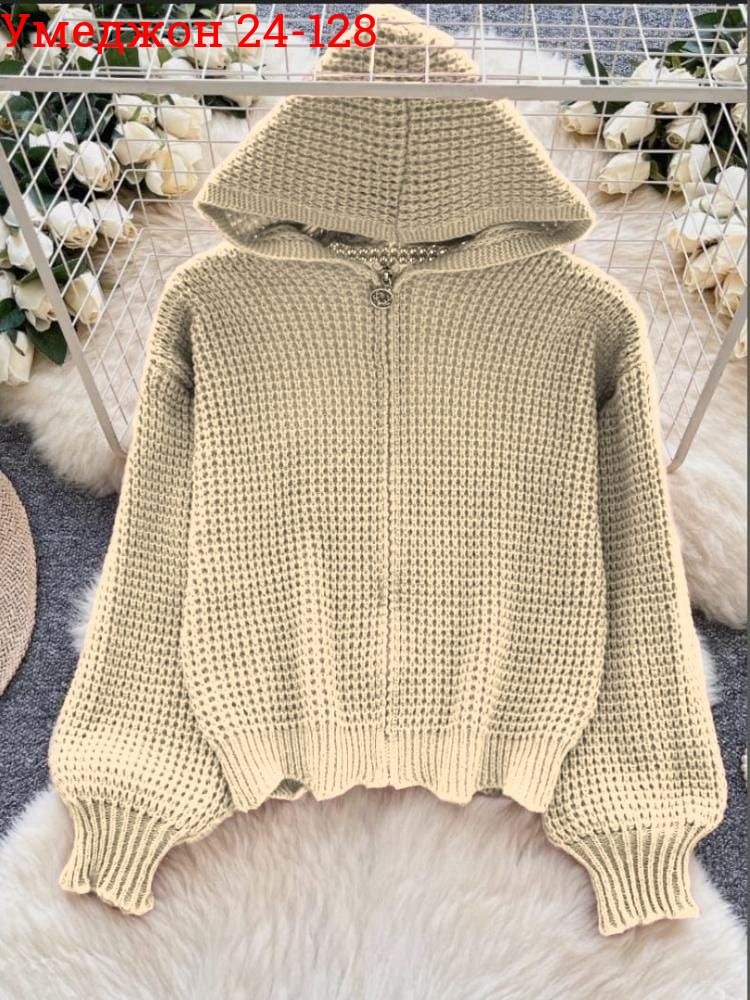 свитера с капюшоном,модные свитера,вязаная кофта,женская кофта,вязаные кардиганы