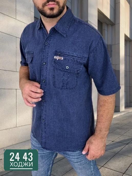 рубашка прямого кроя,рубашка лен,легкая рубашка,темно синяя рубашка,рубашка