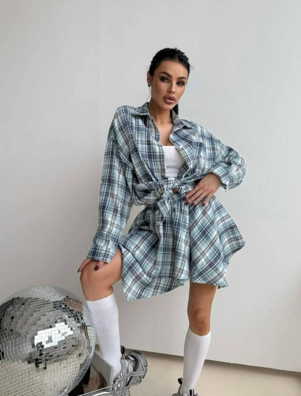 костюм с юбкой и рубашкой,костюм в клетку,костюм двойка с юбкой и рубашкой повседневный,женский костюм,женский костюм с юбкой