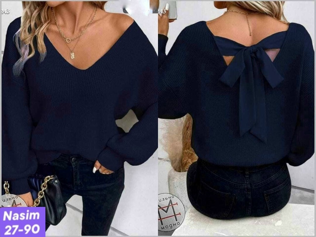 кофта с бантом,кофта женская,женская блузка,элегантный женский свитер,свитер женский с бантом на спине