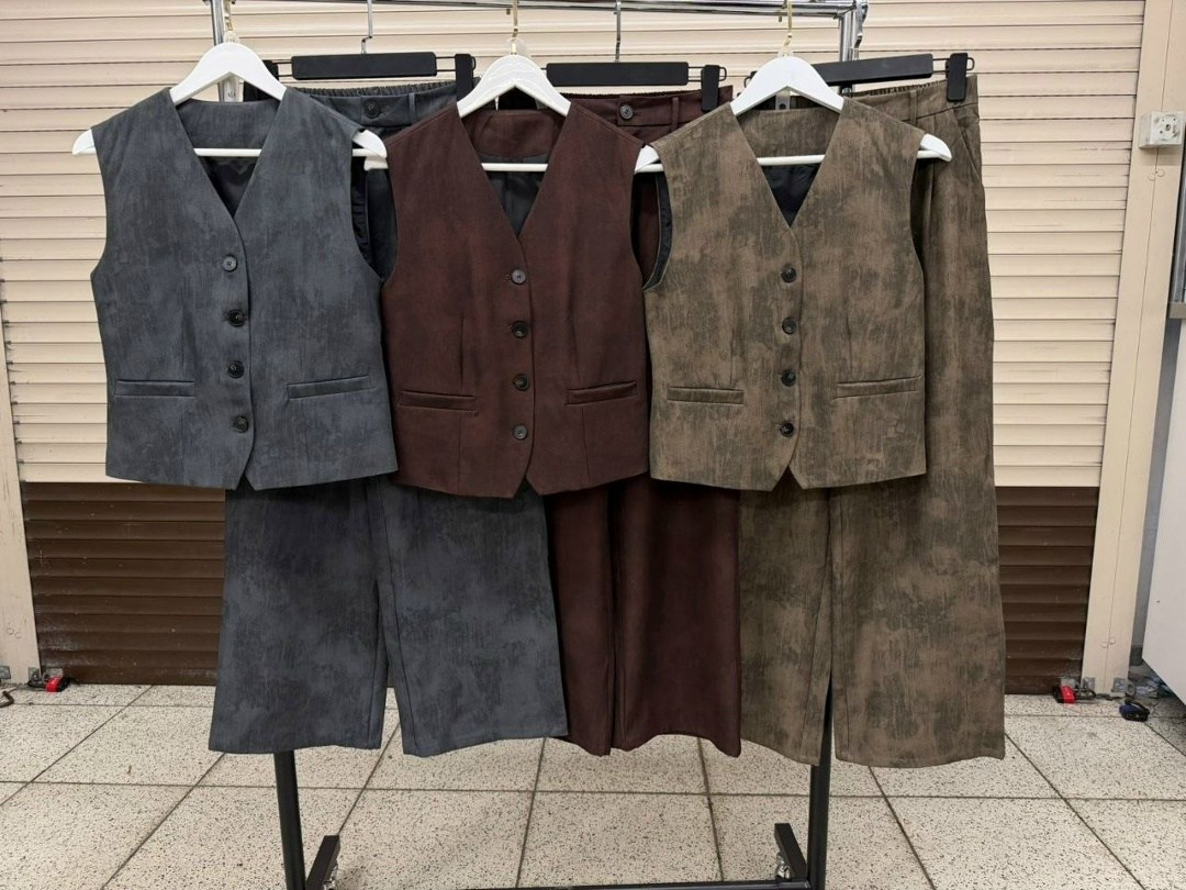 брючный костюм,костюм классический жилет с брюками летний emberens,женский брючный костюм,комплект брючный,костюм с брюками