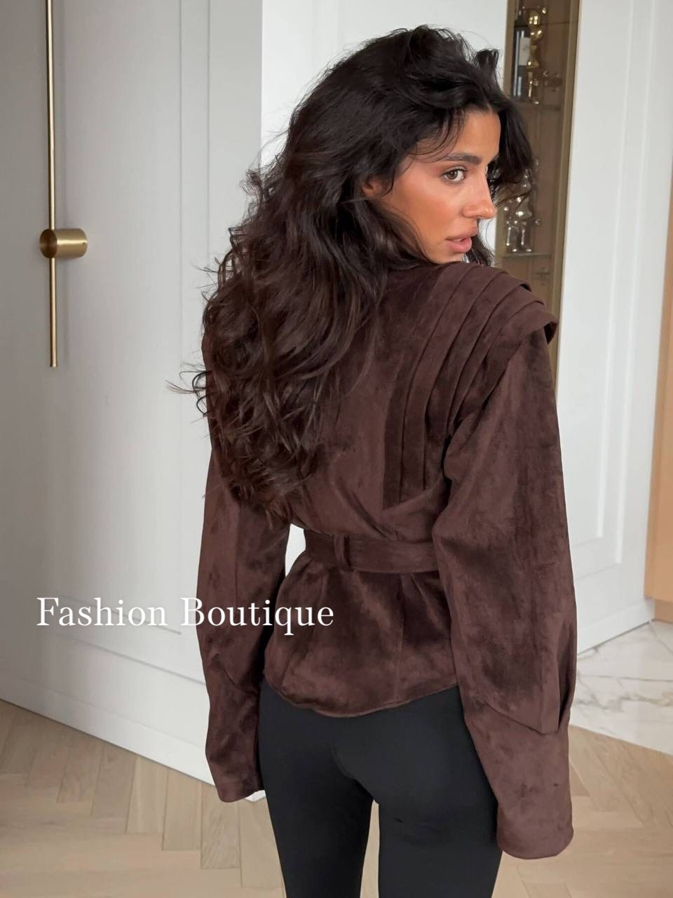 замшевая куртка,куртка замшевая женская,замшевая куртка с поясом,классическая коричневая замшевая женская куртка с поясом