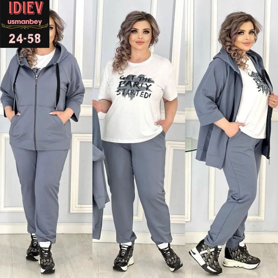 женский костюм тройка трикотаж,костюм женский,костюм женский тройка спортивный,cпортивный костюм больших размеров,костюм тройка, трикотаж