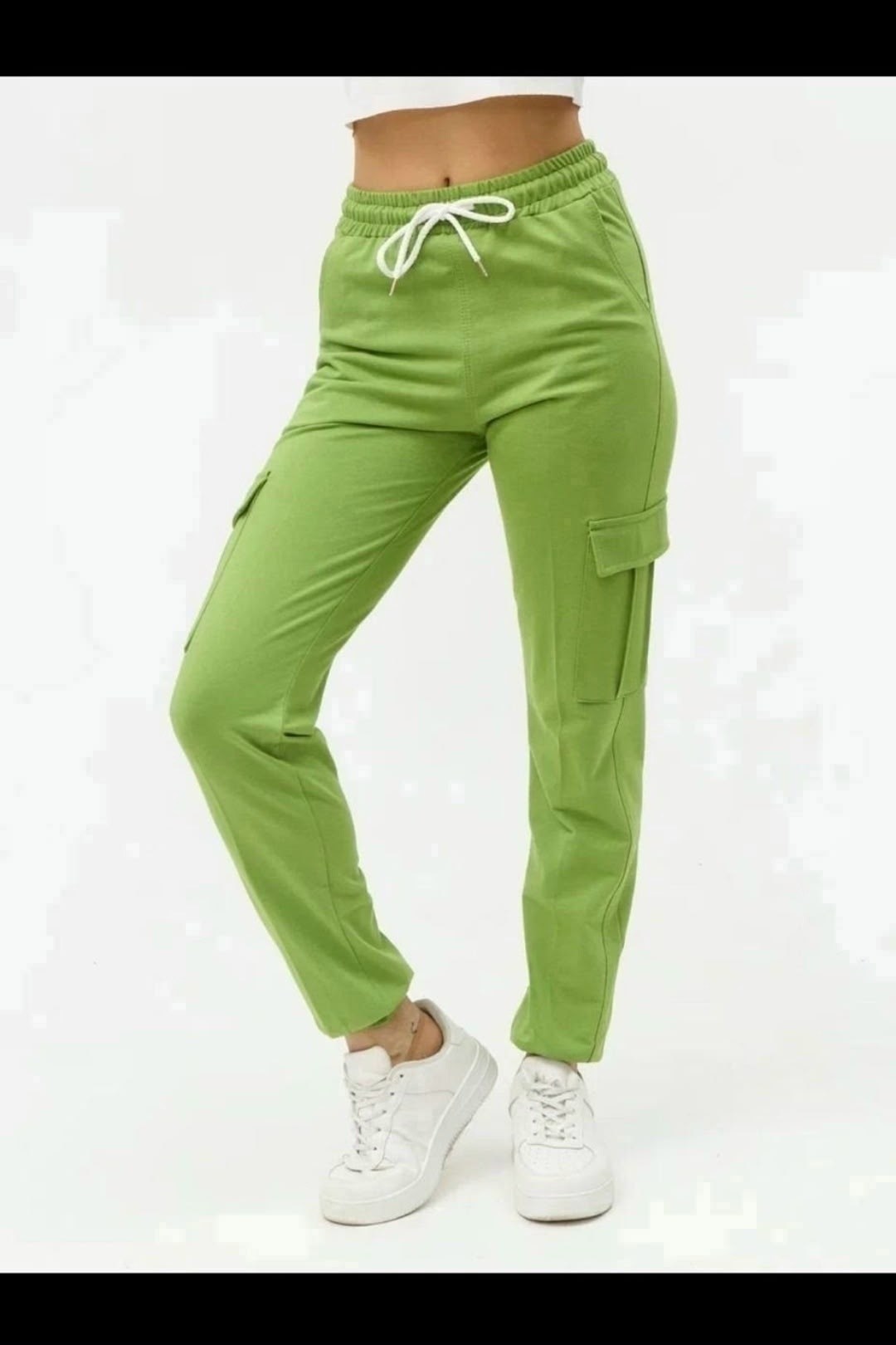 спортивные брюки,брюки карго женские modellini 1787,штаны женские,летние спортивные брюки женские,лаймовые штаны