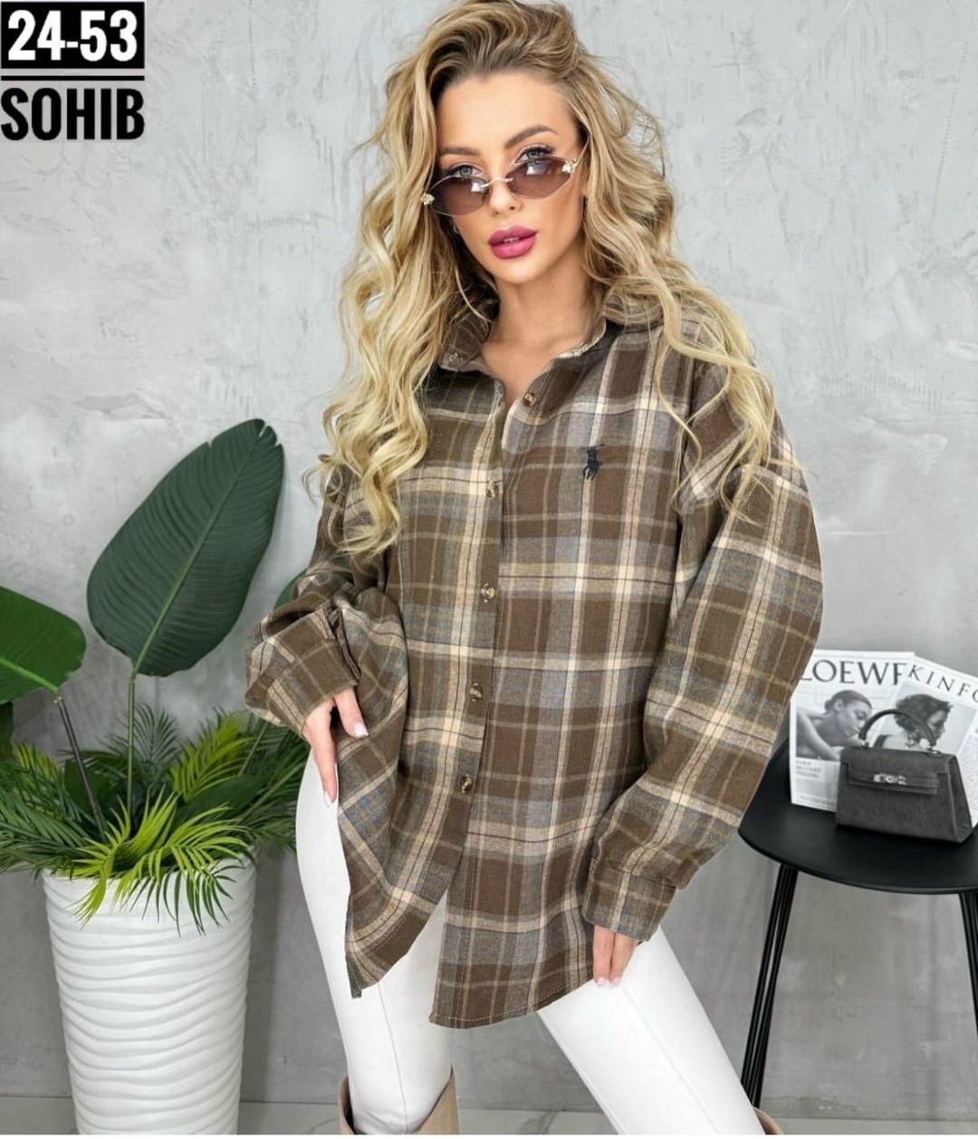 женская рубашка,рубашка женская 7007 клетка,женские блузки и рубашки,рубашка женская 7007 "клетка № 4",женская теплая рубашка