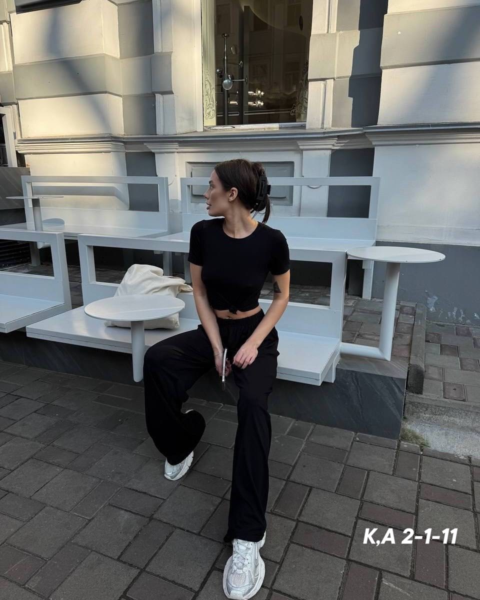 брюки лапша женские палаццо,брюки палаццо,костюмы женские,костюм с кроп топом,брюки палаццо лапша