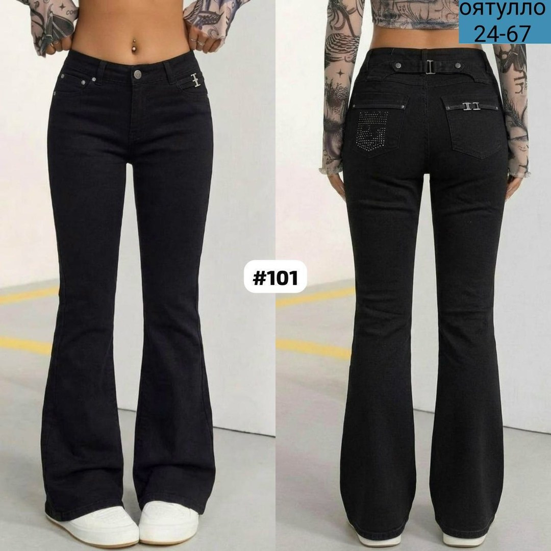 джинсы женские,джинсы женские клеш,черные джинсы клеш,джинсы клеш от колена pularia fashion,джинсы клёш