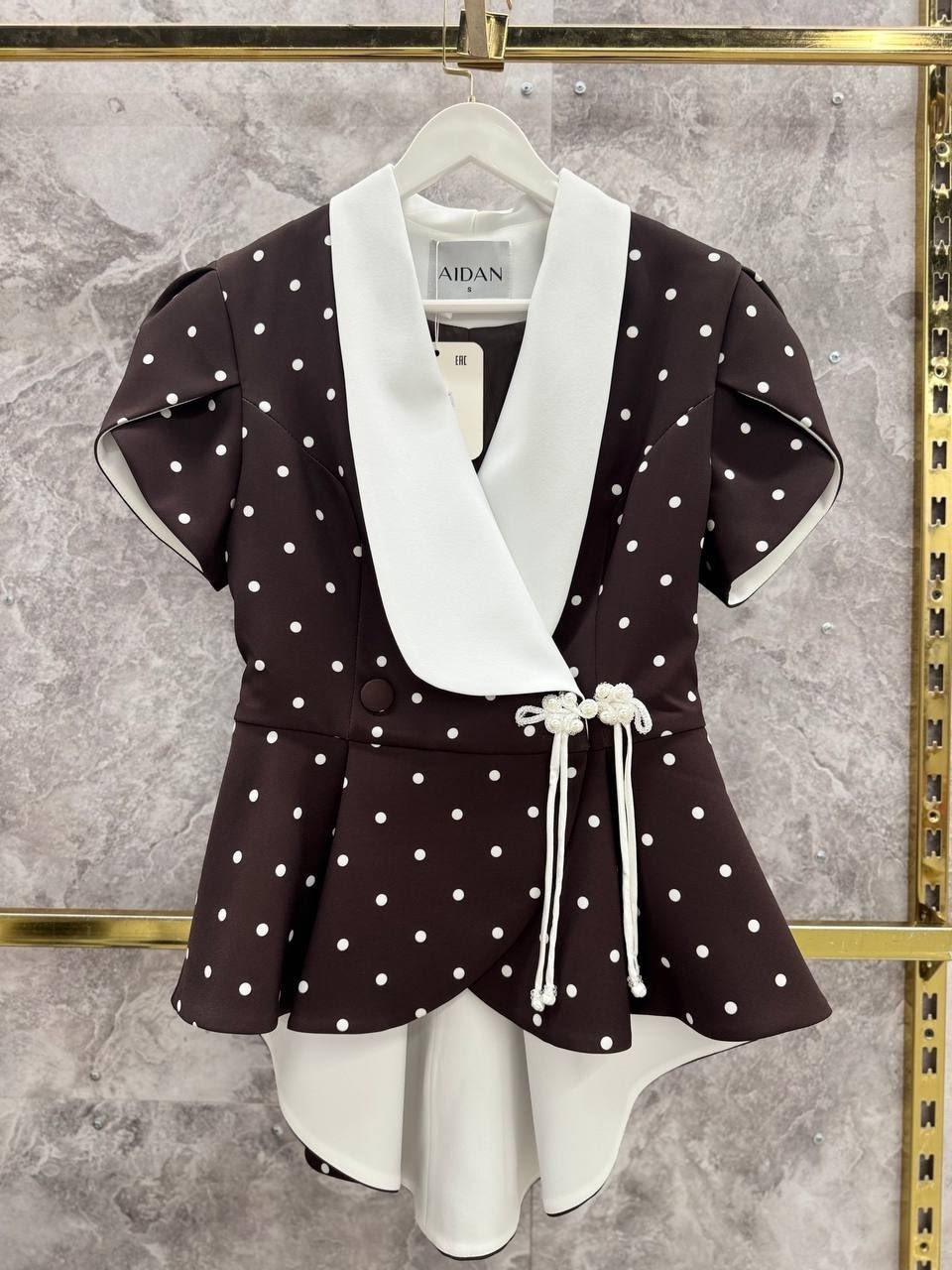 блузка элегантная,блузка женская,блузка в горох,блузка,платья в горошек