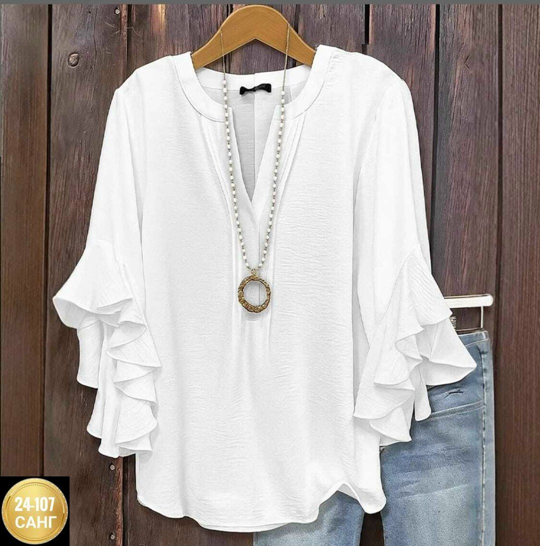 летняя блузка,блузка шифоновая,повседневная блуза,блузка с оборками,блузка с рукавами