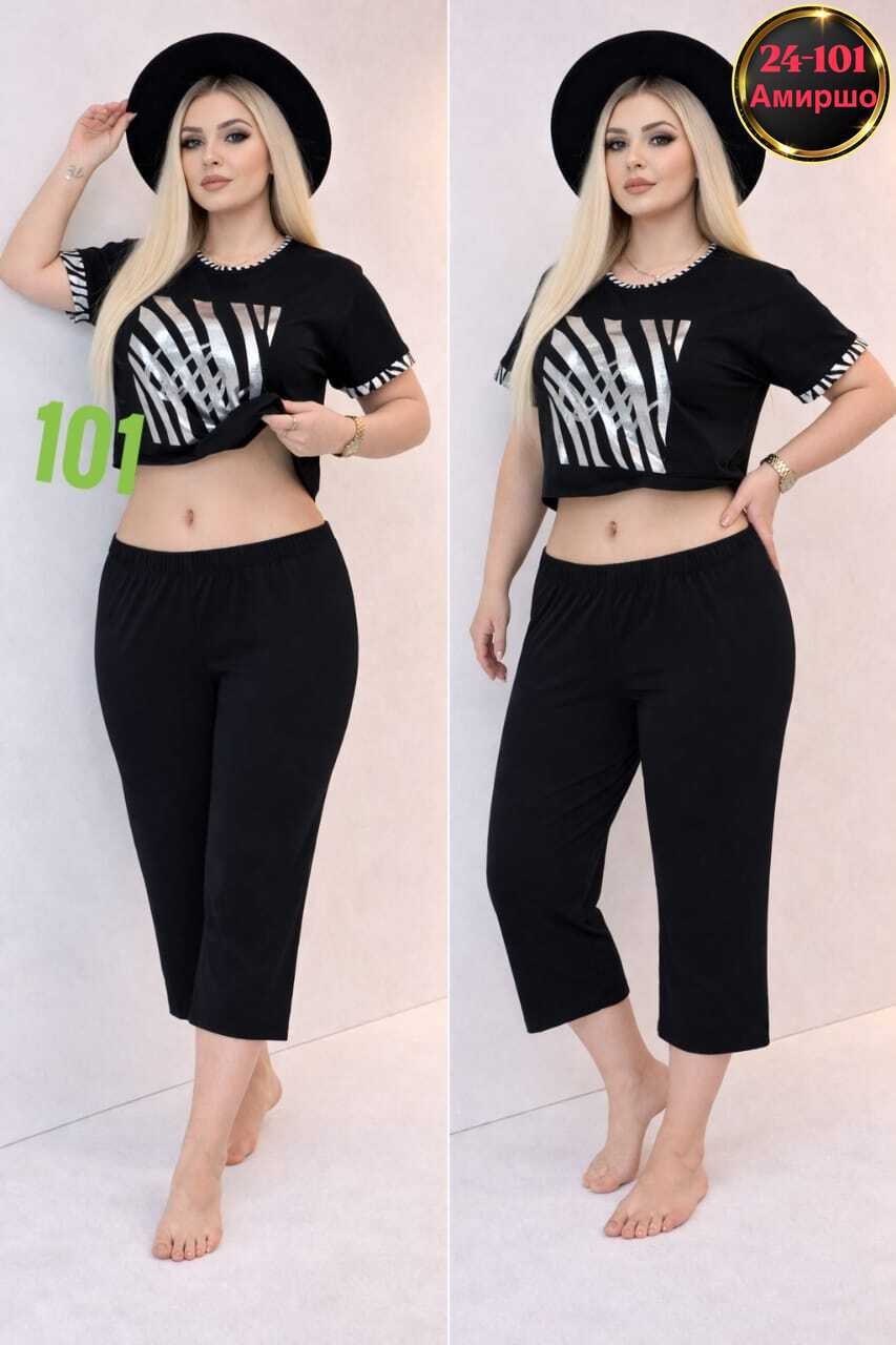 костюм пижама с бриджами хлопок большие размеры,пижама с бриджами,пижама женская,пижама с бриджами трикотажная,женская пижама с бриджами