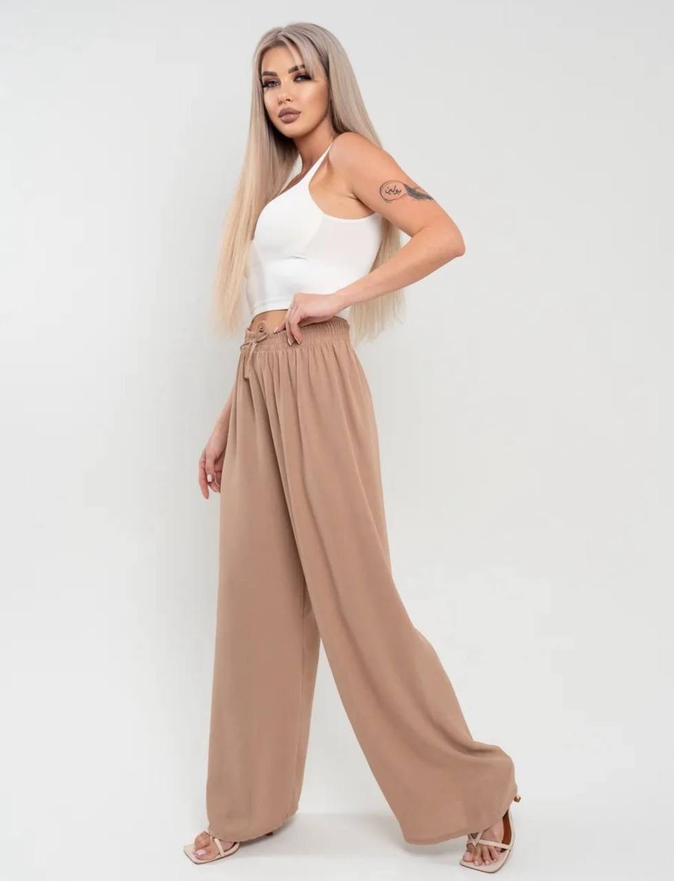 брюки палаццо,брюки женские палаццо,брюки женские широкие палаццо,бежевые брюки женские,брюки трикотажные