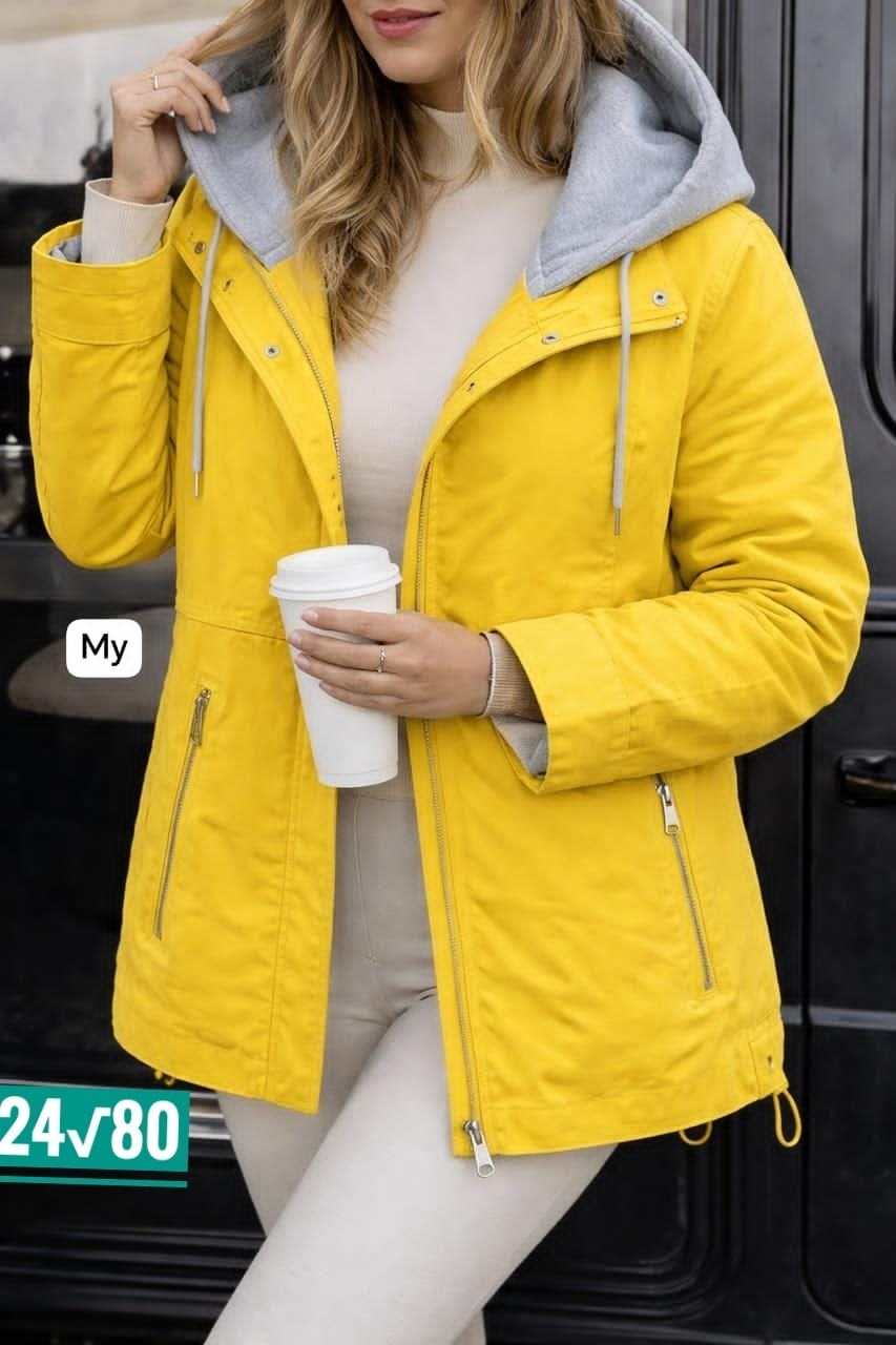 женская куртка,желтая куртка,женская ветровка,куртка парка,куртка