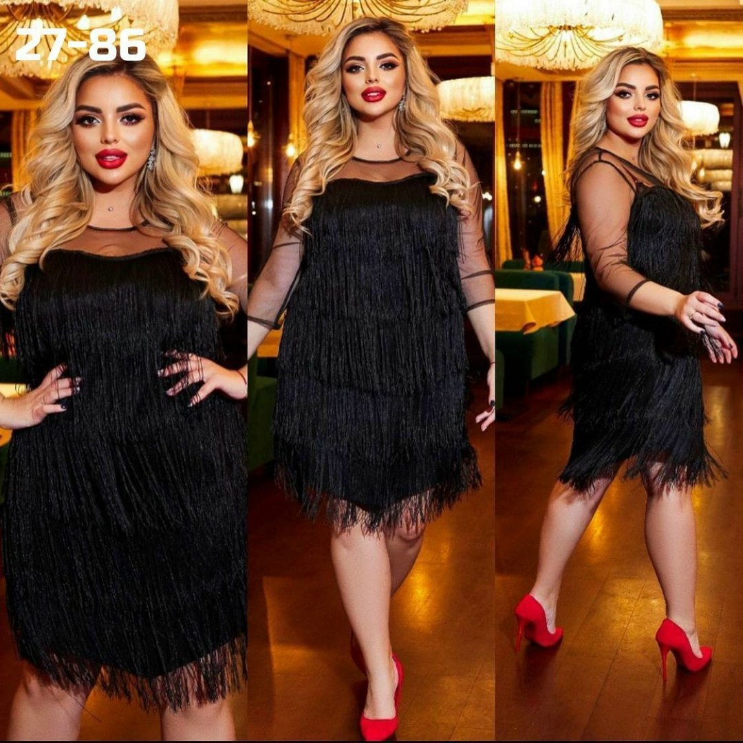 платье с бахромой для полных,платье с бахромой ук-824,платье женской,платье в размер ткань крепун декорировано бахромой,платье с бахромой emmiloves 254582032