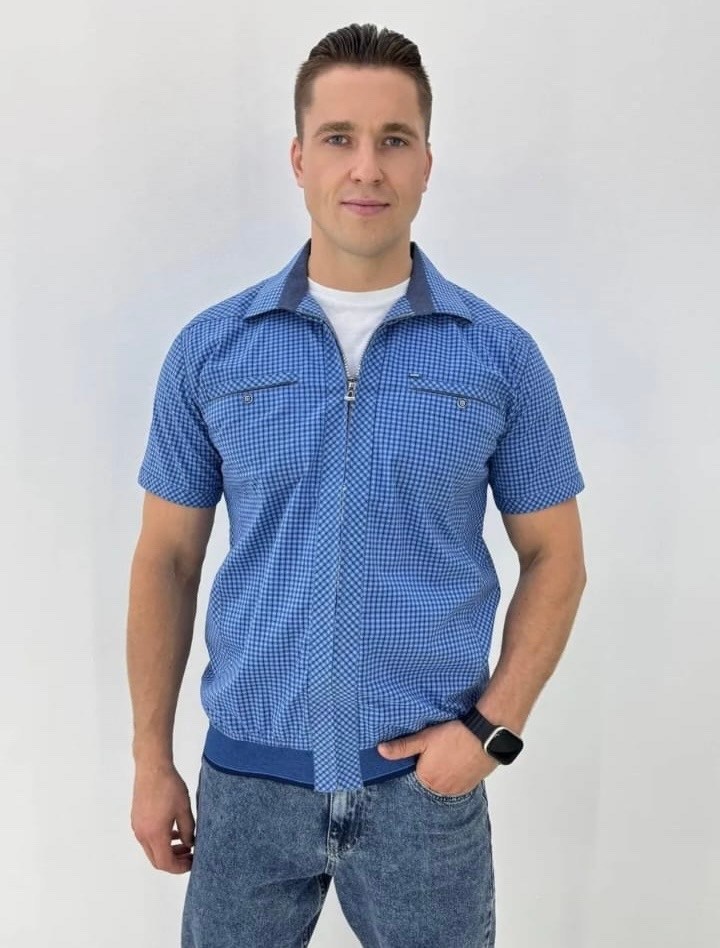 рубашка легкая,мужская рубашка с короткими рукавами,модные мужские рубашки,рубашка с коротким рукавом на молнии,рубашка с короткими рукавами